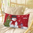 thumbnail image 4 of Christmas Red Pillow Covers, Linen Long Throw Pillow Case, Xmas Snowman Pine Tree Cardinal Bird Snowflake Holiday Pillow Protector Decorative Cushion Cover for Living Room/Bedroom 20" x 36", 4 of 8