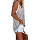 thumbnail image 1 of Guardurnaity Camiseta sin mangas con cuello en V para mujer Camiseta sin mangas de color informal Camiseta sin mangas con bloque Prendas para la parte del cuerpo raya blanca L, 1 of 6