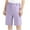 Purple, variant on Mgmyaa Girls Bermuda Shorts Above-the-Knee Length Pockets Solid Dress Long Chino Shorts for Kids Casual Walking