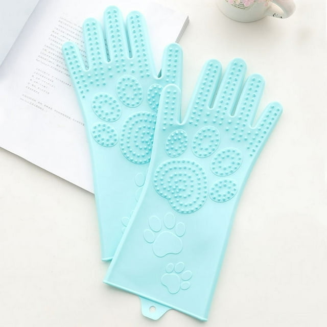 RV Guantes mágicos para el cuidado de mascotas, champú para baño para pJMros y gatos, cabello de silicona R