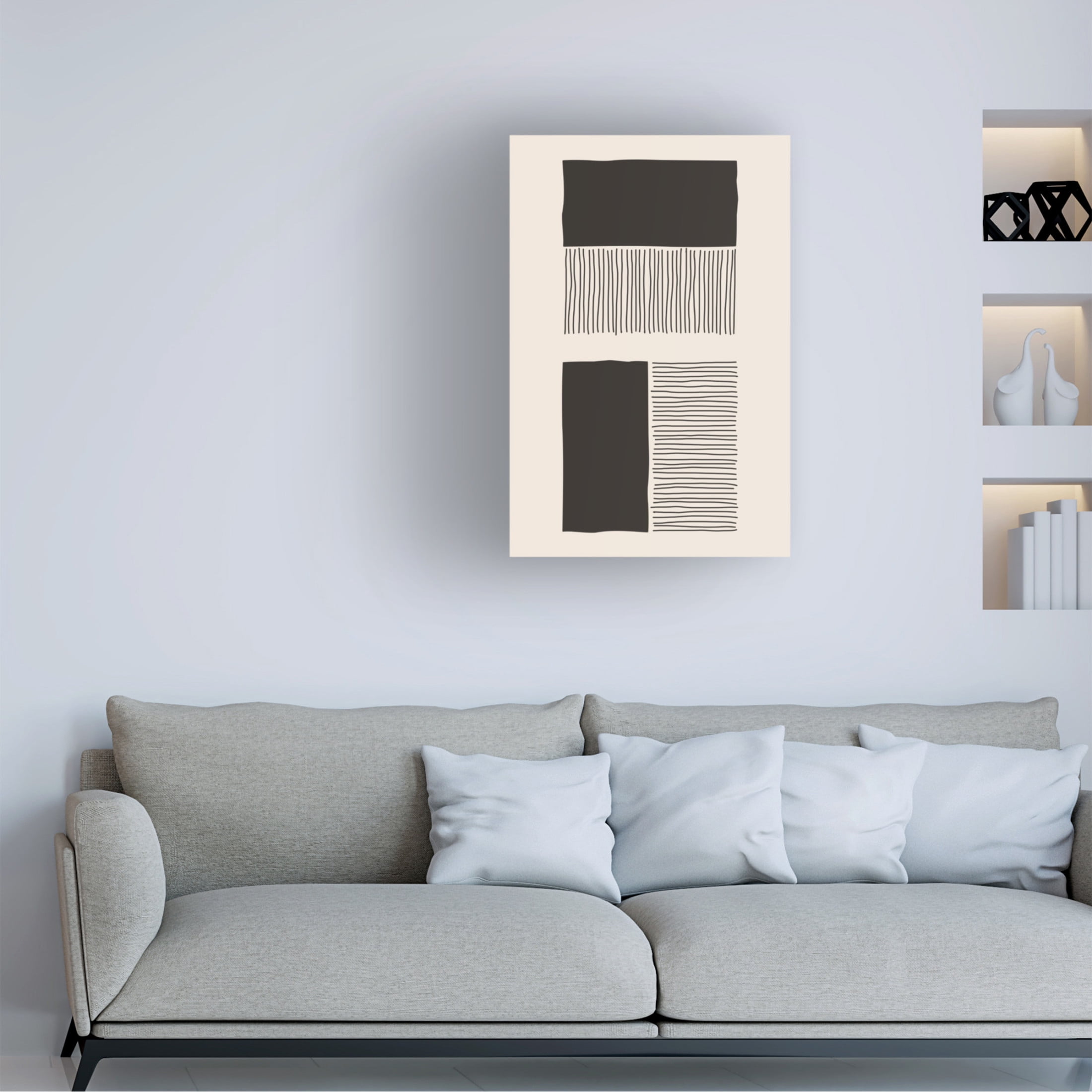 Trademark Fine Art jay stanley  Minimalism Shapes 2 Canvas Wall Art