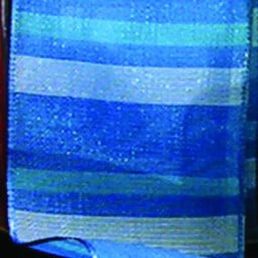 The Ribbon People Semi Sheer Blue and Green Striped Woven Wired Craft Ribbon 1.5" x 27 Yards