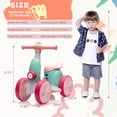thumbnail image 4 of 6V Electric Baby Balance Bike with Bubble Machine,4 in 1 Toddler Balance Bike w/Remote for 1 Year Old Boys Girls Kids Ride on Toys w/Powered Motor,LED Lights (Green&Red), 4 of 7