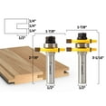 thumbnail image 4 of YONICO Tongue and Groove Router Bits Set 3 Bit 3/4-Inch Stock 1/2-Inch Shank 15321, 4 of 4