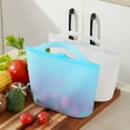thumbnail image 3 of Yesbay 1L Silicone Storage Bag Good Seal Food Preservation Organizer Fridge Fruit Storage Pouch Microwave Steam Disinfection Bag Food Heating Bag, 3 of 8