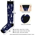 thumbnail image 3 of FREEAMG Elk And Christmas Tree Compression Socks for Women Men,Knee High Stockings for Athletic Sports,Running,Travel, 3 of 7