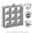 thumbnail image 2 of Furinno Cubicle Open Back Decorative Vintage Vinyl Record Media Storage Organizer, 9-Cube, White, 2 of 5