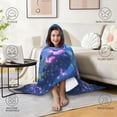 thumbnail image 4 of Butterfly Wearable Blanket Hoodies for Women Men Adults Butterfly Lovers Cozy Lightweight Glowing Butterflies Hooded Blankets for Couch Travelling Decor Mother's Day Gifts Birthday Gifts 50×60 Inch, 4 of 5
