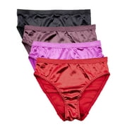 Women's Panties Silky Sexy Satin Bikini Small to Plus Sizes Multi-Pack