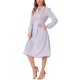 thumbnail image 4 of INSPIRAR CHIC Vestido Floral de Mujer de Manga Larga con Escote en V, Plisado, Flowy, Vestido Midi de Verano S Púrpura, 4 of 5