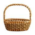 thumbnail image 3 of Wicker Basket Brown Woven Basket Portable Flower Baskets for Bride Girl,Floral Packaging Woven Basket,Flower Arrangement Baskets, 3 of 20
