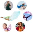 thumbnail image 4 of GZHJMY Women Girls Long Silk Scarf, Beach with Sand and Palm Decoration Summer Lightweight Shawl, Outdoor Floral Large Wrap 71X35 Inch, 4 of 5
