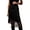 Black, variant on Satin Lace Insert Midi Skirt with Floral Embroidered for Summer Casual Ballet Skirt M