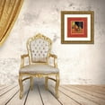 thumbnail image 3 of Unknown 26x26 Gold Ornate Wood Framed with Double Matting Museum Art Print Titled - Pears with Red Border, 3 of 4