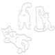 thumbnail image 2 of Molde cortador de galletas, cortador de galletas con forma de animal de 3 piezas, cortador de galletas DIY, gato S, 2 of 5