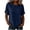 Navy, variant on Admvng Women's Crew Neck Tops Linen and Cotton Short Sleeve Solid Casual Basic Summer Blouses