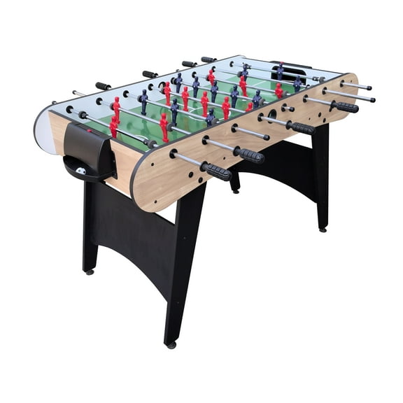 Leuco Foosball Table, 55" Soccer Game Table with 2-Person Play, Classic Table Football for Game Room & Family Entertainment
