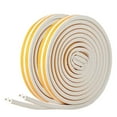 thumbnail image 1 of 2 Rolls Weather Stripping All-Climate D-Type Self-Adhesive Furniture Modified Foam Seal Strip for Doors Windows Sound Insulation White, 1 of 9