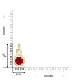 thumbnail image 3 of Angara Natural Ruby Necklace - Round 2.1 ct Ruby Solitaire Infinity Knot Pendant in 14K Yellow Gold for Women, 3 of 8