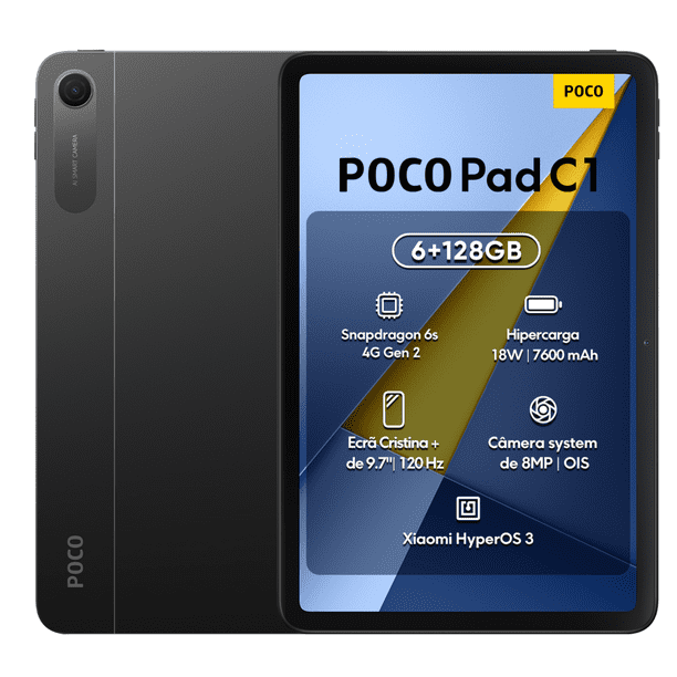 Tableta Poco Pad C1 Android 6GB Ram 128GB Rom Conexión WiFi 9.7" 2K 120Hz Pantalla Clara - Gris