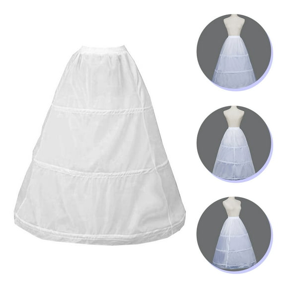 GAXIRE White Petticoat Skirt for Women Bridal , Lightweight Round Shape Underskirt with Polyvinyl Fiber