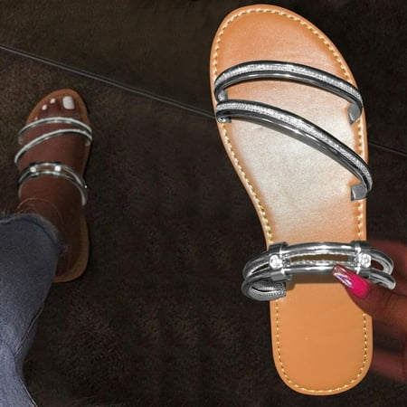 

Alueeu Women s sandals Women s Leather Sandals Fashion Summer Sandals Women s Sandals With Glittering Gold