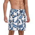 thumbnail image 2 of Kdxio Beautiful Butterflies Print Mens Sleep Shorts Bottoms Soft Comfy Pajama Wear Pants with Drawstring Pockets, 2 of 5