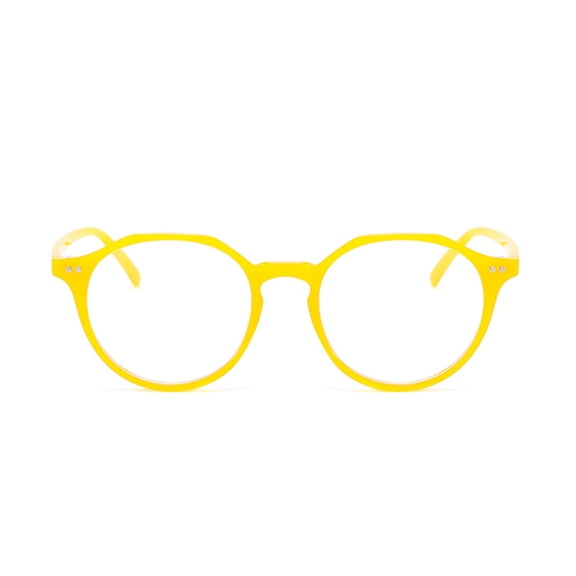 GIJNRIUIUA Under $5 Oversized Sun Glasses for Women Eye Glasses, Blue Light Readers, Computer Readers, Lightweight Reader Eyeglasses Yellow Frame