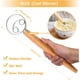 thumbnail image 5 of Batidor de masa danés de acero inoxidable de 33 cm con mango de madera, 5 of 5