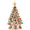 Gold, variant on RJ Legend Ceramic Tree, 9" Handcraft Cordless with Pumpkin Head, LED Light Bulbs, - Black