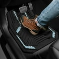 thumbnail image 5 of Car Floor Mats, Light Blue Sparkly Crystal Bling Glitter Car Mats Set, Front and Rear Heavy Duty Rubber Car Mats with Anti-Slip Backing, All Weather, Trim-to-Fit for SUVs, Trucks, Sedan, Vans, 5 of 16