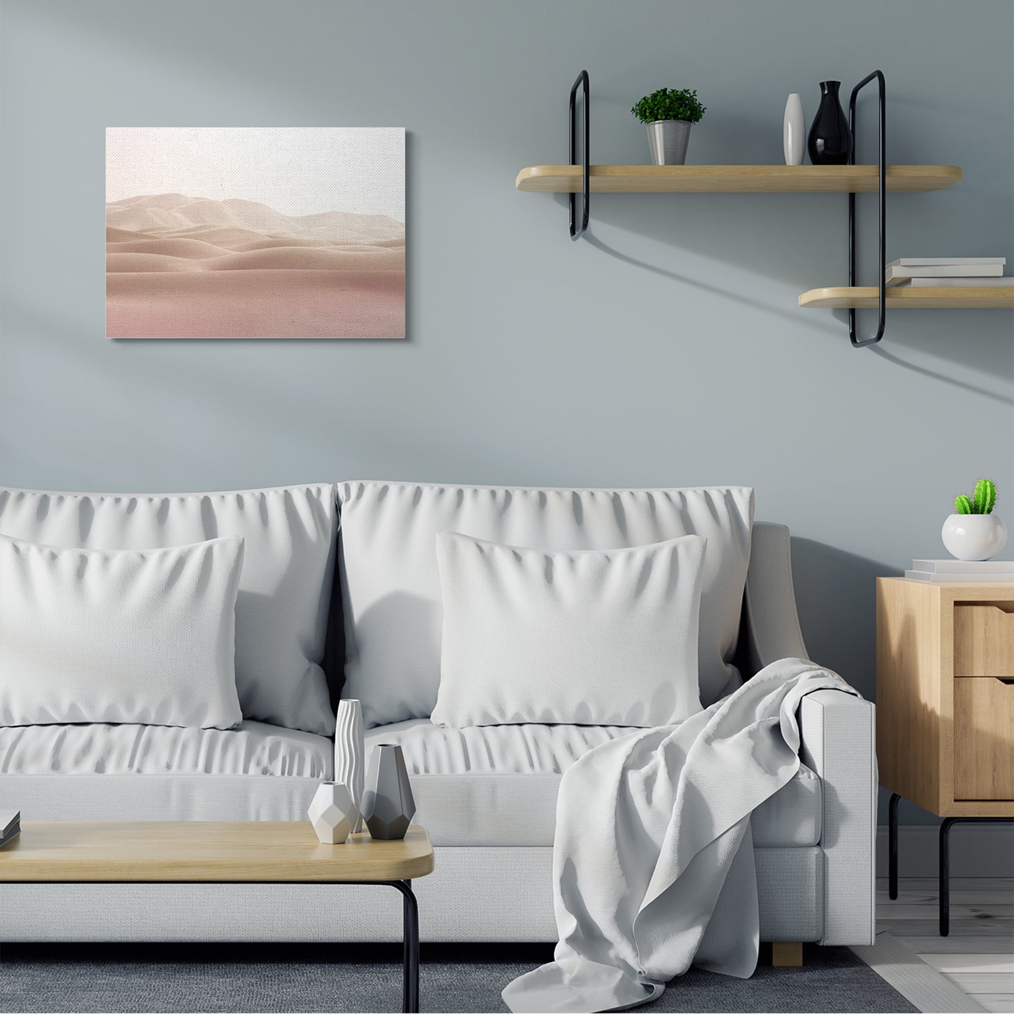 Stupell Industries Desert Sand Dunes Landscape Beige White Sky,24 x 30,Designed by Kim Allen