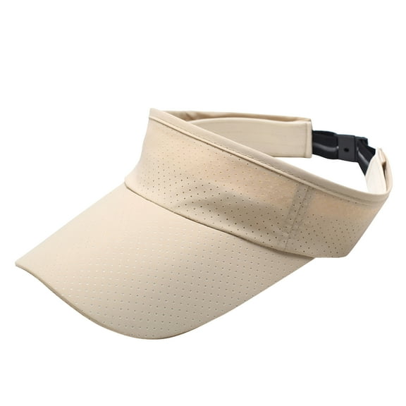 TELOLY Visor Hats for Women, Mens Womens Sun Visors with Sports Sun Visor Hats Cotton Sun Cap Hats, Sun Visors for Women, Golf Visor Womens Beige