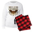 thumbnail image 5 of CafePress - Cicadas We Are Cicadas Hear Us Roar Flying Insects - Women's Long Sleeve Relaxed Fit Cotton Light Pajama Set, 5 of 7