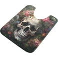 thumbnail image 5 of SKYSONIC Bathroom Rug Toiletry Mat Set, 2 pack Skull Flowers Art Print, Fluffy Plush Absorbent Bath Rugs Carpet for Bathroom Floor Toilet Tub and Shower,23.6"x15.7"+17.3"x13.4", 5 of 7