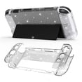 thumbnail image 1 of Estuche transparente con purpurina para Nintendo Switch OLED, cubierta protectora rígida para Switch OLED y control Joy-Con - Carcasa brillante de cristal acoplable, 1 of 8