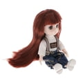 thumbnail image 3 of Muñeca BJD de 16 cm, 13 muñecas articuladas con cara, peluca, ropa, maquillaje, juguetes, conjunto completo Estilo6, 3 of 9