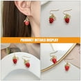 thumbnail image 4 of Houderco 1Par Aretes Colgantes Fresa En Aleación Para Mujer Con, 4 of 8