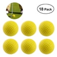 thumbnail image 1 of LEEYNEER Practice Plastic Golf Balls 18PCS Yellow Dimpled PU Golf Balls  Indoor Use, 1 of 8