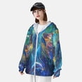 thumbnail image 3 of Vsdgher Sweat à Capuche Imprimé Dauphin Ailé Coloré pour Hommes Femmes, Manches Longues Protection Solaire Pêche pour Course Natation-Moyen, 3 of 7