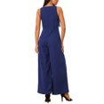 thumbnail image 3 of INSPIRE CHIC Women's Sleeveless Jumpsuits Summer Stretchy Wide Leg Long Pants Ruffle Romper Jumpsuit Royal Blue S, 3 of 5