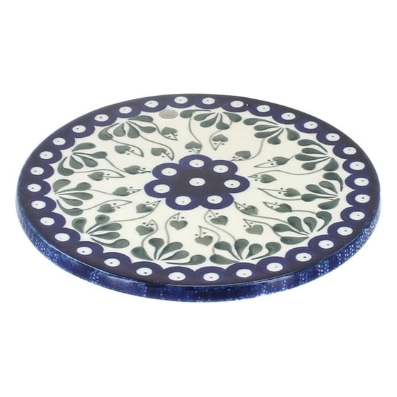 Blue Rose Polish Pottery Alyce Trivet