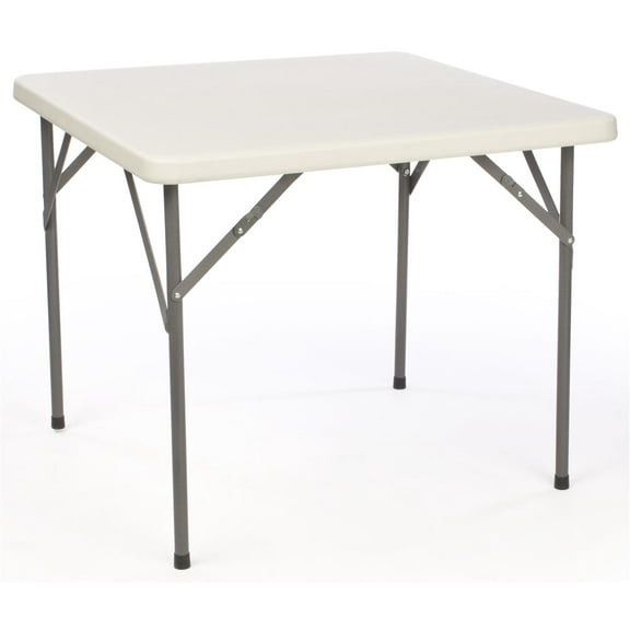 34-inch Square Folding Table with Molded Top, Steel Legs (FOLDTS3429)
