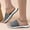 Gray, variant on Flat Slides Sandals for Women Open Toe Slip On Elastic Band Casual Lightweight Comfortable Breathable Beach Summer Slipper Shoes