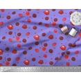 thumbnail image 2 of Soimoi Viscose Chiffon Fabric Raspberry,Strawberry & Cherry Fruits Print Fabric by Yard 42 Inch Wide, 2 of 3