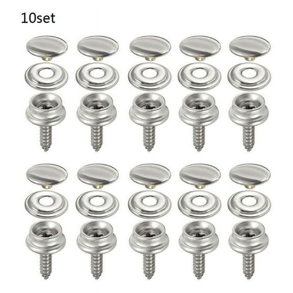ESTONE 10 Sets Stainless Steel Snap Fastener Marine Yacht Boat Canvas Cover Tool Button