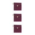 thumbnail image 1 of maskred 1/2/3/5 Women Girls Linen Small Dot Button Pouch Purse Wallet Coin Purses Organizer Money Key Pouch Case Red 3PCS, 1 of 6