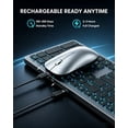 thumbnail image 5 of Bluetooth Keyboard & Mouse Combo for Mac, Full-Size, 7-Color Backlit, Multi-Device, Rechargeable, Quiet Scissor-Switch (Space Gray), 5 of 8