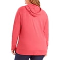 thumbnail image 3 of Hanes Women's Athleisure Slub Jersey Full-Zip Hoodie, Sizes S-XXL, 3 of 4