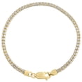thumbnail image 2 of 10K Yellow White Gold Two Tone 3.50mm Diamond Cut Ice Bead Bracelet 9 Inches, 2 of 3